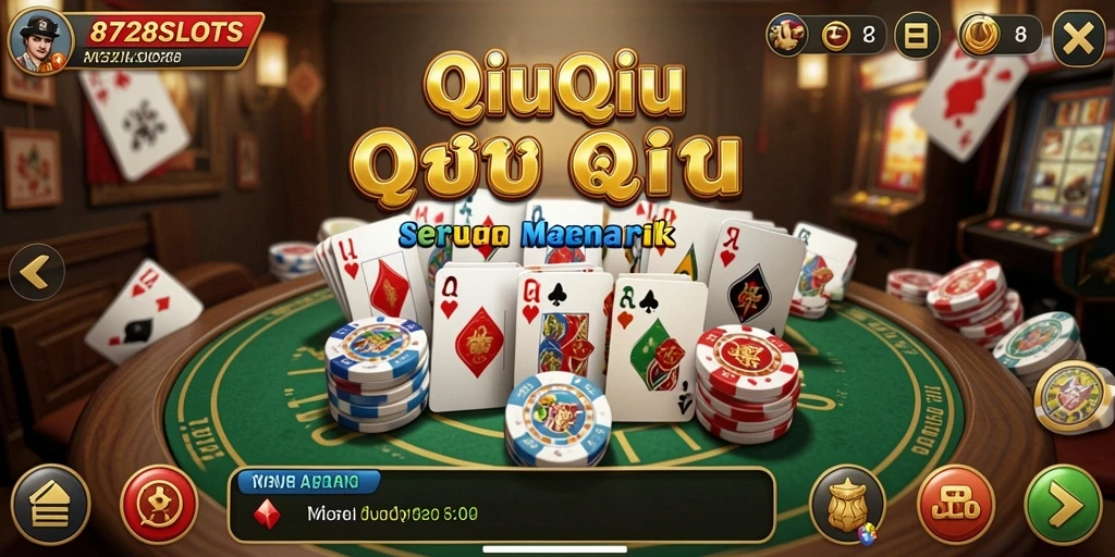 Screenshot utama 8728SLOTS menampilkan gameplay QiuQiu yang seru.