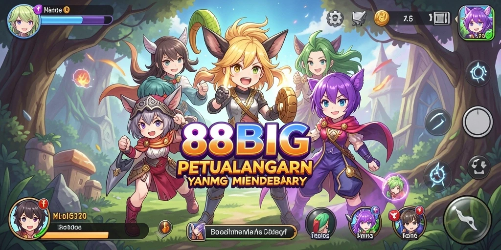 Gameplay seru dalam dunia anime yang penuh warna.