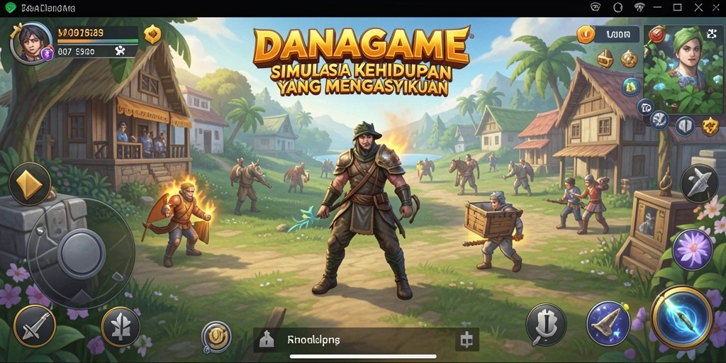 Tampilan gameplay menarik dari DANAGAME yang menampilkan interaksi sosial.