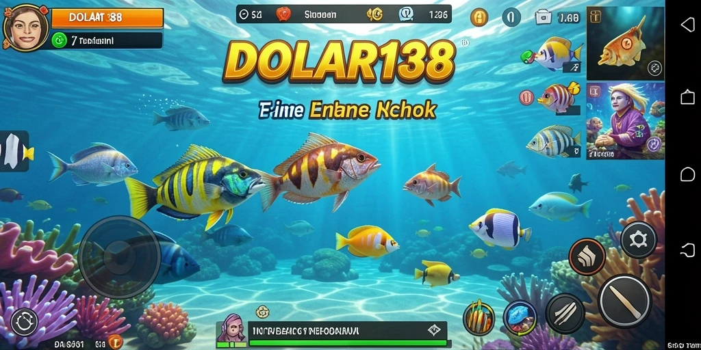 Screenshot gameplay DOLAR138 menampilkan aksi seru menembak ikan.