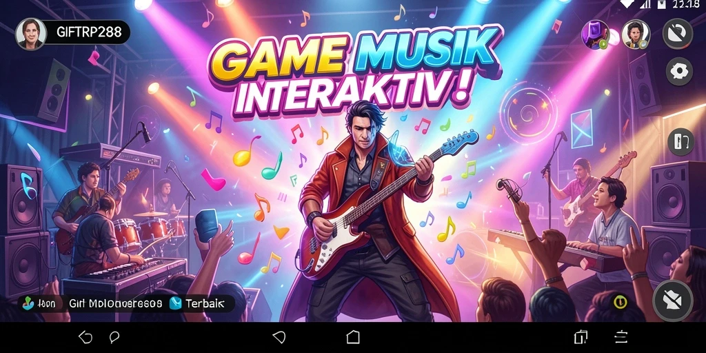 Tampilan gameplay interaktif dalam game musik GIFTRP288.