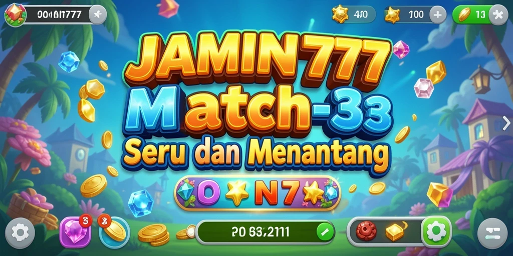 Tangkapan layar gameplay JAMIN777 yang menampilkan aksi seru Match-3.