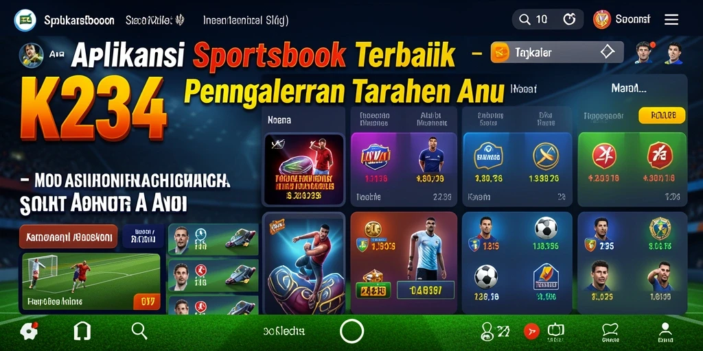 Tampilan utama K234 dengan berbagai pilihan taruhan olahraga.