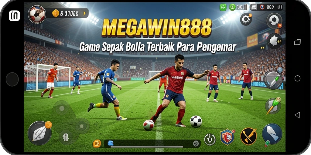 Tampilan gameplay seru dalam MEGAWIN888 saat berlaga di lapangan.