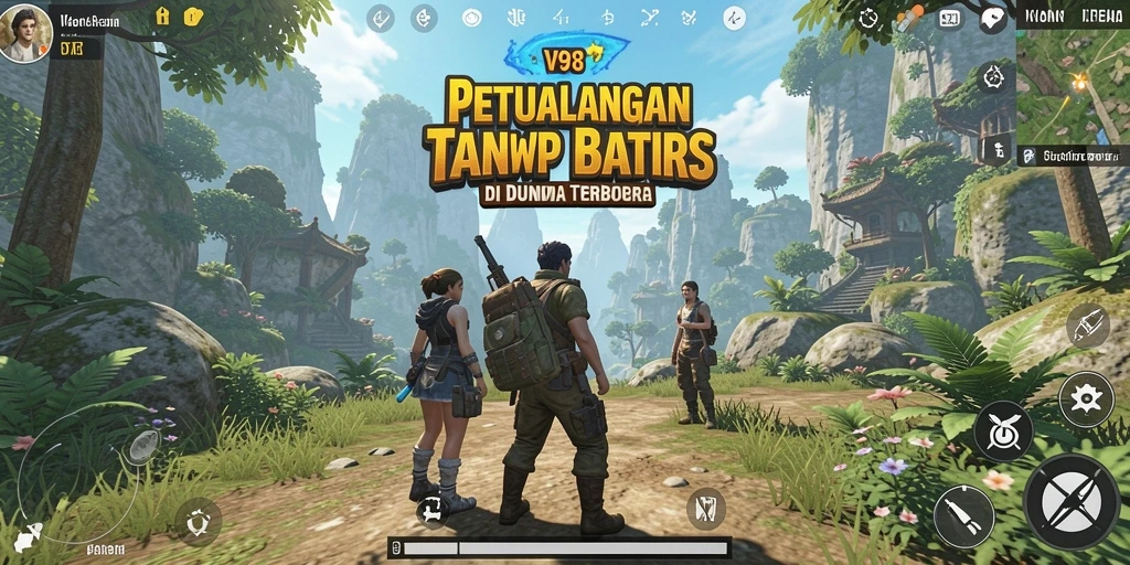 Gameplay <strong>V98</strong> menampilkan eksplorasi dunia terbuka yang menakjubkan.
