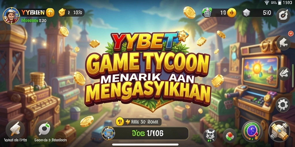 Tampilan gameplay YYBET dengan pengelolaan bisnis yang menarik.